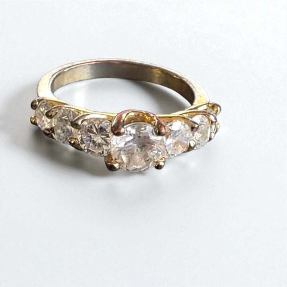Gold and CZ Women's Ring